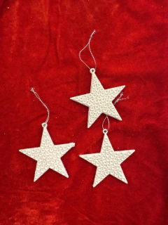 ADORNO NAVIDEÑO ESTRELLA BLANCA X 3 - comprar online