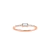 Anel Ouro Rosé 18k e 16 pontos de Diamantes