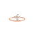 Anel Ouro Rosé 18k e 15 pontos de Diamantes