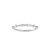 Anel Ouro Branco 18k e 8 pontos de Diamantes
