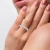 Anel Ouro Branco 18k e 29 pontos de Diamantes - loja online