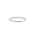 Anel Ouro Branco 18k e 8 pontos de Diamantes