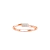 Anel Ouro Rosé 18k e 6 pontos de Diamantes