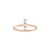 Anel Ouro Rosé 18k e 13 pontos de Diamantes