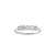Anel Ouro Branco 18k e 23 pontos de Diamantes
