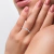 Anel Ouro Branco 18k e Diamante de 6 pontos - loja online