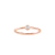 Anel Ouro Rosé 18k e Diamante de 6 pontos