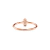 Anel de Ouro Rosé 18K com 8 Pontos de Diamantes - Rosé Aurora - CASA SÃO PAULO