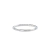 Anel Ouro Branco 18k e 3 pontos de Diamantes