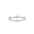 Anel Ouro Branco 18k e 24 pontos de Diamantes