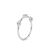 Anel Ouro Branco 18k e 24 pontos de Diamantes - comprar online