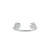 Anel Ouro Branco 18k e 14 pontos de Diamantes