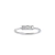 Anel Ouro Branco 18k e 16 pontos de Diamantes