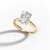 Anel Ouro Branco 18K Solitário Moissanita Oval 10X8mm - comprar online