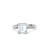 Anel Ouro Branco 18K Solitário Moissanita Emerald Stone 9X7mm na internet