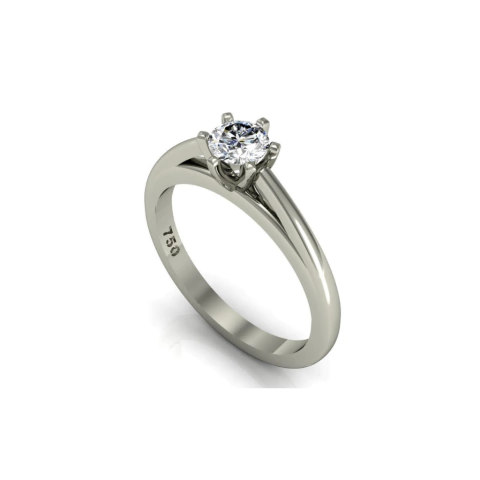 Anel Dvoira Solitário de Diamante de 30 Pontos Certificado GIA