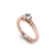 Solitário Ouro Rosé 30 Pontos de Diamante - Dvoira