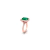 Anel Ouro Rosé Esmeralda 5Ct e Diamantes na internet