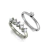 Meia Aliança Ouro Branco 18k e 50 pontos de Diamantes Helô + Anel Solitário Ouro Branco 18k e 10 Pontos de Diamante Kiss