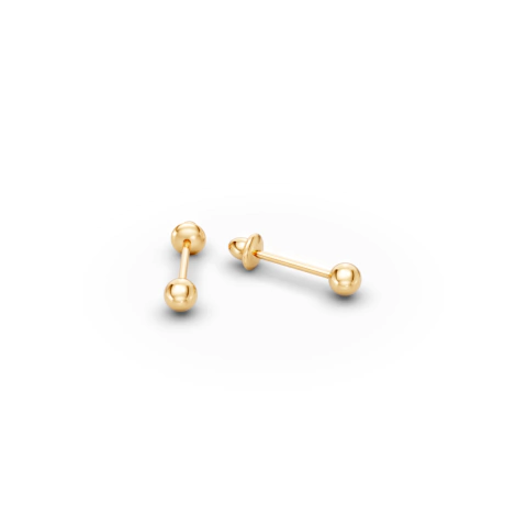Brinco Bolinha de Ouro 18k a partir de 2,5mm Ganhe de Presente Caixa Rosa - comprar online