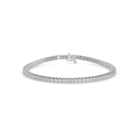 Pulseira Riviera De Ouro Branco 18k e 5 Quilates de Diamantes