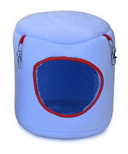 Casinha Rede Mundo Roedor Soninho Gaiola Hamster Tamanho G - Azul