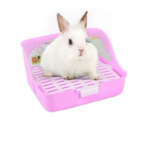 Banheiro Sanitário Para Roedores Mundo Roedor Rabbith Toilet - ROSA