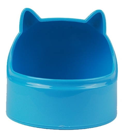 Comedouro Alimentador Pequeno Cabeça Mundo Roedor P Gaiolas - Azul