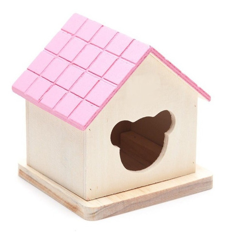 Casinha Toca Mundo Roedor Casinha Panda Para Gaiola Hamster - Rosa