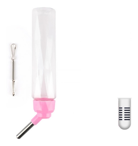 Bebedouro Com Filtro 125 ml Mundo Roedor Para Hamster - Rosa