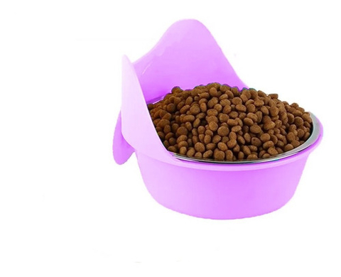 Comedouro Para Gaiola Mundo Roedor Cage Feeder Para Animais - Rosa