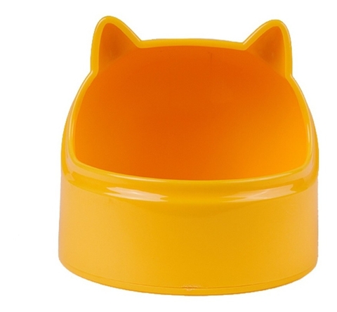 Comedouro Alimentador Pequeno Cabeça Mundo Roedor P Gaiolas - Amarelo