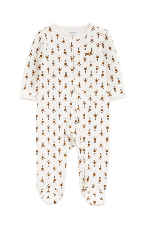 Macacão floral com bolso