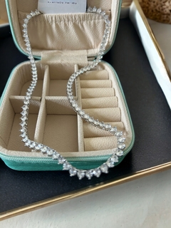 Choker Riviera 3 Pontas Banhado em Ródio - comprar online