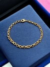 Pulseira Elos Português 4mm Banhada em Ouro 18k