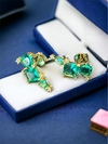 Brinco Ear Cuf Pedra Verde