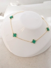 Choker inspiração 5 trevo verde