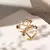 ANEL CRISTAL CITRINO, CRISTAL AMETISTA, CRISTAL TOPÁZIO AZUL COM CORRENTES - BANHO OURO 18K - loja online