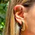 BRINCO GOTA LISO 33MM - BANHO OURO 18K on internet