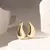 BRINCO GOTA LISO 33MM - BANHO OURO 18K - Andaz Acessórios 