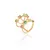 ANEL CRISTAL CITRINO, CRISTAL AMETISTA, CRISTAL TOPÁZIO AZUL COM CORRENTES - BANHO OURO 18K - comprar online