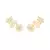 BRINCO EARCUFF FLORES DE ZIRCÔNIAS BRANCAS - BANHO DE OURO 18K - buy online