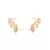 BRINCO EARCUFF FLORES DE ZIRCÔNIAS BRANCAS - BANHO DE OURO 18K - online store
