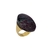 ANEL PEDRA NATURAL AMETISTA MULTICOLOR - BANHO OURO 18K - comprar online