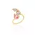 ANEL GOTAS CRISTAL TURMALINA ROSA, TANZANITA E PARAÍBA - BANHO OURO 18K - comprar online