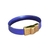 BRACELETE COURO AZUL