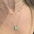 COLAR RETANGULAR ESMERALDA FUSION - BANHO OURO 18K - comprar online