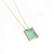 COLAR RETANGULAR ESMERALDA FUSION - BANHO OURO 18K