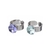 KIT ANEL PEDRAS LAPIDADAS AZUL/CRISTAL