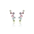 BRINCO CRISTAL QUARTZO ROSA. CRISTAL AMETISTA E PERIDOTO BOLINHAS - PRATA 925 - comprar online